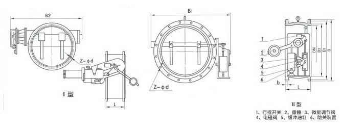 H147H、H247H、H347H助關(guān)緩沖止回閥結(jié)構(gòu)圖