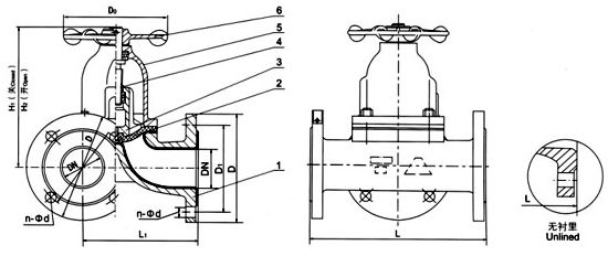 G49W(無(wú)襯里)三通隔膜閥 G49W(無(wú)襯里)三通隔膜閥