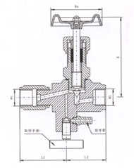CJ123多功能取樣閥結(jié)構(gòu)示意圖 CJ123多功能取樣閥結(jié)構(gòu)示意圖